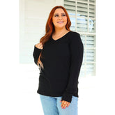 Black Harper Long Sleeve with Thumb Holes